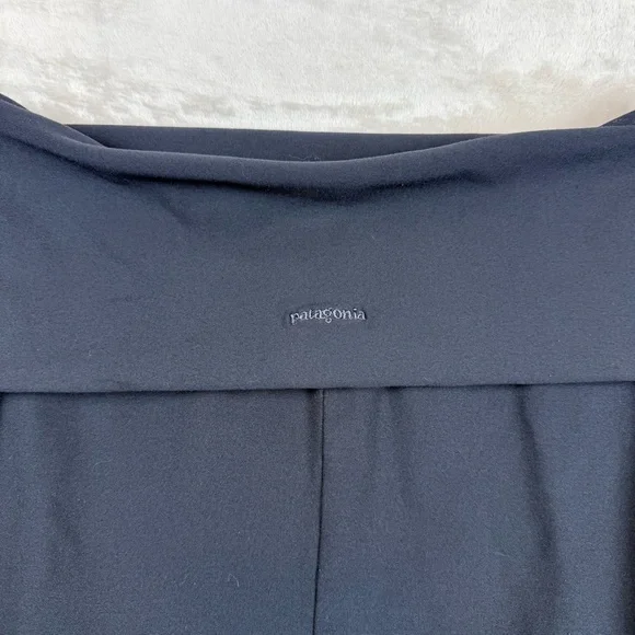 Patagonia Black Midi Skirt A-Line Foldover Waist Athletic Size M Athleisure - Picture 3 of 8